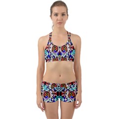 Sugar Skull Pattern 2 Back Web Gym Set by ExtraAwesomeSauce