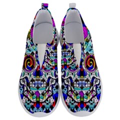 Sugar Skull Pattern 2 No Lace Lightweight Shoes by ExtraAwesomeSauce