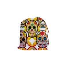 Sugar Skulls Drawstring Pouch (small) by ExtraAwesomeSauce