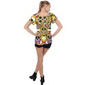 Sugar Skulls Ruffle Collar Chiffon Blouse View2