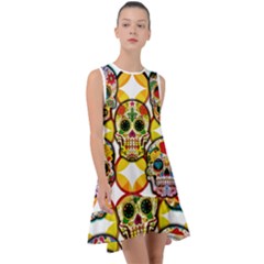 Sugar Skulls Frill Swing Dress by ExtraAwesomeSauce