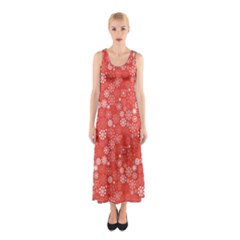 Christmas Snowflakes Sleeveless Maxi Dress by ExtraAwesomeSauce