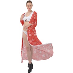 Christmas Snowflakes Maxi Chiffon Beach Wrap by ExtraAwesomeSauce