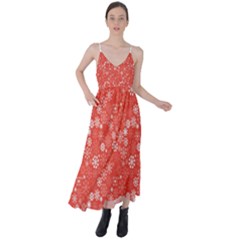 Christmas Snowflakes Tie Back Maxi Dress by ExtraAwesomeSauce