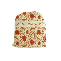 Ornamental Flowers Drawstring Pouch (large) by Eskimos