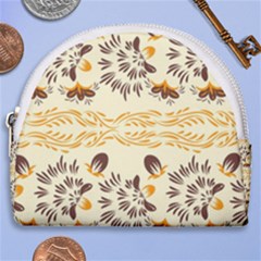 Decorative Flowers Horseshoe Style Canvas Pouch by Eskimos