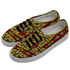 Leaves Pattern Men s Classic Low Top Sneakers by ExtraAwesomeSauce