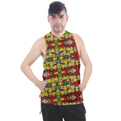 Leaves Pattern Men s Sleeveless Hoodie by ExtraAwesomeSauce