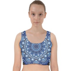 Mandela Flower Velvet Racer Back Crop Top by ExtraAwesomeSauce