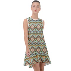 Native American Pattern Frill Swing Dress by ExtraAwesomeSauce