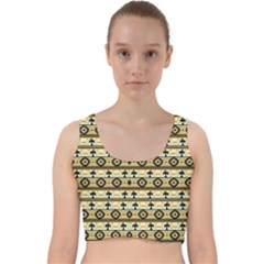 Native American Pattern Velvet Racer Back Crop Top by ExtraAwesomeSauce