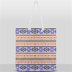Native American Pattern Full Print Rope Handle Tote (large) by ExtraAwesomeSauce