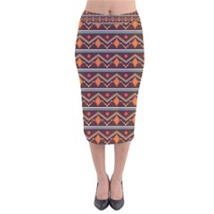 Native American Pattern Velvet Midi Pencil Skirt by ExtraAwesomeSauce