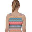 Native American Pattern Velvet Racer Back Crop Top View2