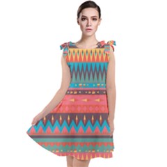 Native American Pattern Tie Up Tunic Dress by ExtraAwesomeSauce