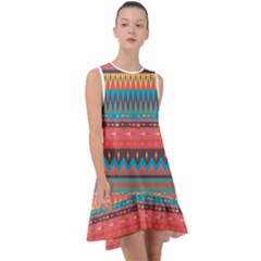 Native American Pattern Frill Swing Dress by ExtraAwesomeSauce