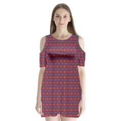 Tartan Pattern Shoulder Cutout Velvet One Piece by ExtraAwesomeSauce