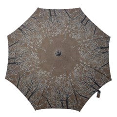 Linear Textured Botanical Motif Design Hook Handle Umbrellas (large) by dflcprintsclothing