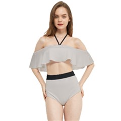 Abalone Grey Halter Flowy Bikini Set  by FashionBoulevard