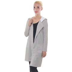 Abalone Grey Hooded Pocket Cardigan by FashionBoulevard