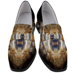 Retro Hippie Vibe Trippy Psychedelic Women s Chunky Heel Loafers by CrypticFragmentsDesign