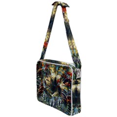 Multicolor Floral Art Copper Patina  Cross Body Office Bag by CrypticFragmentsDesign