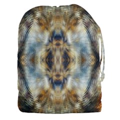 Retro Hippie Vibe Psychedelic Silver Drawstring Pouch (3xl) by CrypticFragmentsDesign