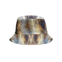 Retro Hippie Vibe Psychedelic Silver Inside Out Bucket Hat (kids) by CrypticFragmentsDesign