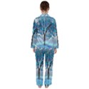 Crystal Blue Tree Satin Long Sleeve Pajamas Set View2