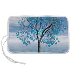 Crystal Blue Tree Pen Storage Case (l) by icarusismartdesigns
