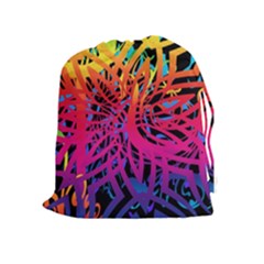 Abstract Jungle Drawstring Pouch (xl) by icarusismartdesigns