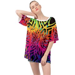 Abstract Jungle Oversized Chiffon Top by icarusismartdesigns