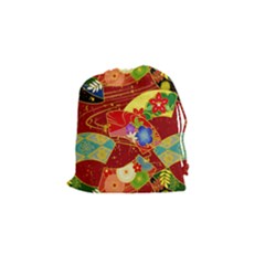 Floral Abstract Drawstring Pouch (small) by icarusismartdesigns
