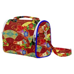 Floral Abstract Satchel Shoulder Bag by icarusismartdesigns