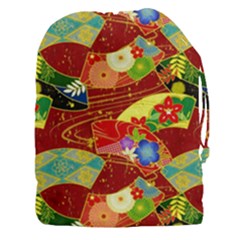 Floral Abstract Drawstring Pouch (3xl) by icarusismartdesigns
