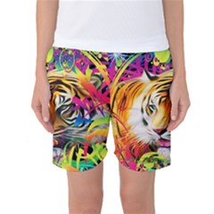 Tiger In The Jungle Women s Basketball Shorts by icarusismartdesigns
