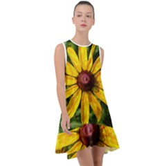 Sunflower Painting Frill Swing Dress by ExtraAwesomeSauce