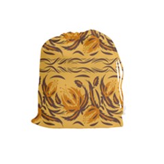 Folk Flowers Drawstring Pouch (large) by Eskimos