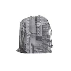 Aerial View Montevideo Uruguay Drawstring Pouch (medium) by dflcprintsclothing