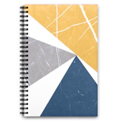 Abstrait Triangles Jaune/bleu/gris 5 5  X 8 5  Notebook by kcreatif