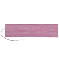 Pink Knitted Pattern Roll Up Canvas Pencil Holder (l) by goljakoff