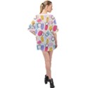 Watercolor circles. Abstract watercolor Oversized Chiffon Top View2