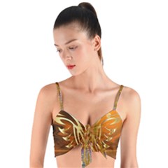Pheonix Rising Woven Tie Front Bralet by icarusismartdesigns