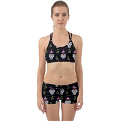 Skull Pattern Back Web Gym Set by Sparkle