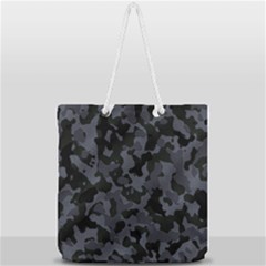 Camouflage Violet Full Print Rope Handle Tote (large) by kcreatif
