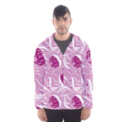 Folk Floral Pattern  Flowers Print  Men s Hooded Windbreaker by Eskimos