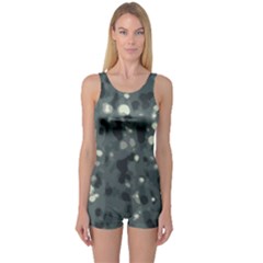 Abstract Texture Surface Print One Piece Boyleg Swimsuit by dflcprintsclothing
