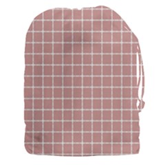 Abstrait Carreaux Rose/blanc Drawstring Pouch (3xl) by kcreatif