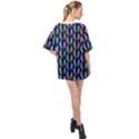 Watercolor Feathers Oversized Chiffon Top View2