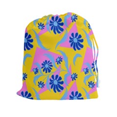 Folk Floral Pattern  Abstract Flowers Print  Seamless Pattern Drawstring Pouch (2xl) by Eskimos